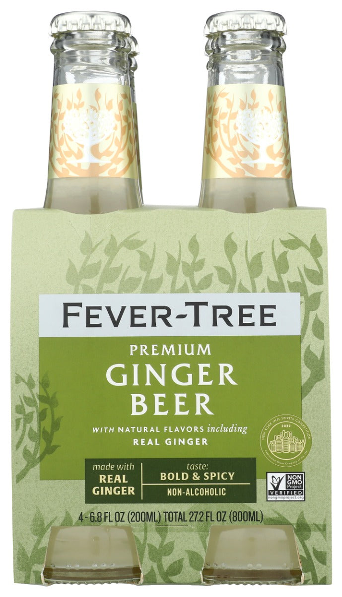 FEVER TREE: Premium Ginger Beer 4Pk, 27.2 fo