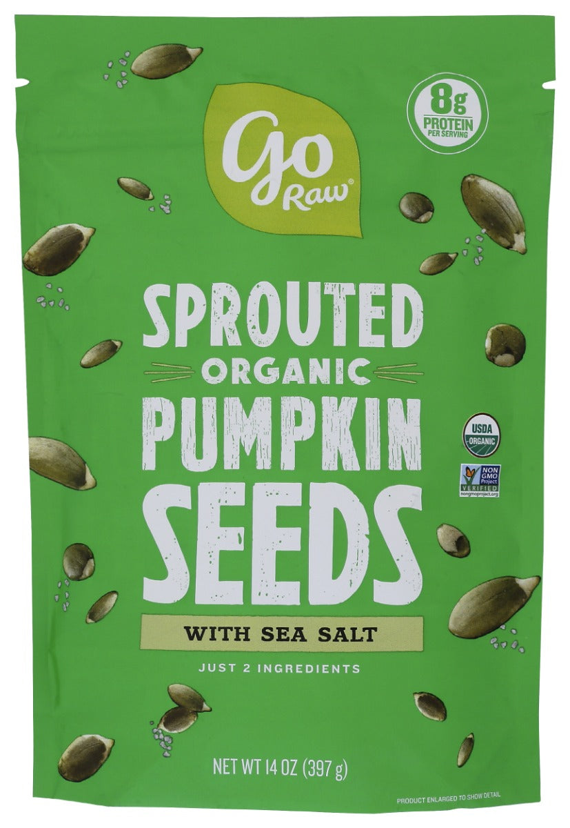 GO RAW: Sprouted Pumpkin Seeds, 14 oz