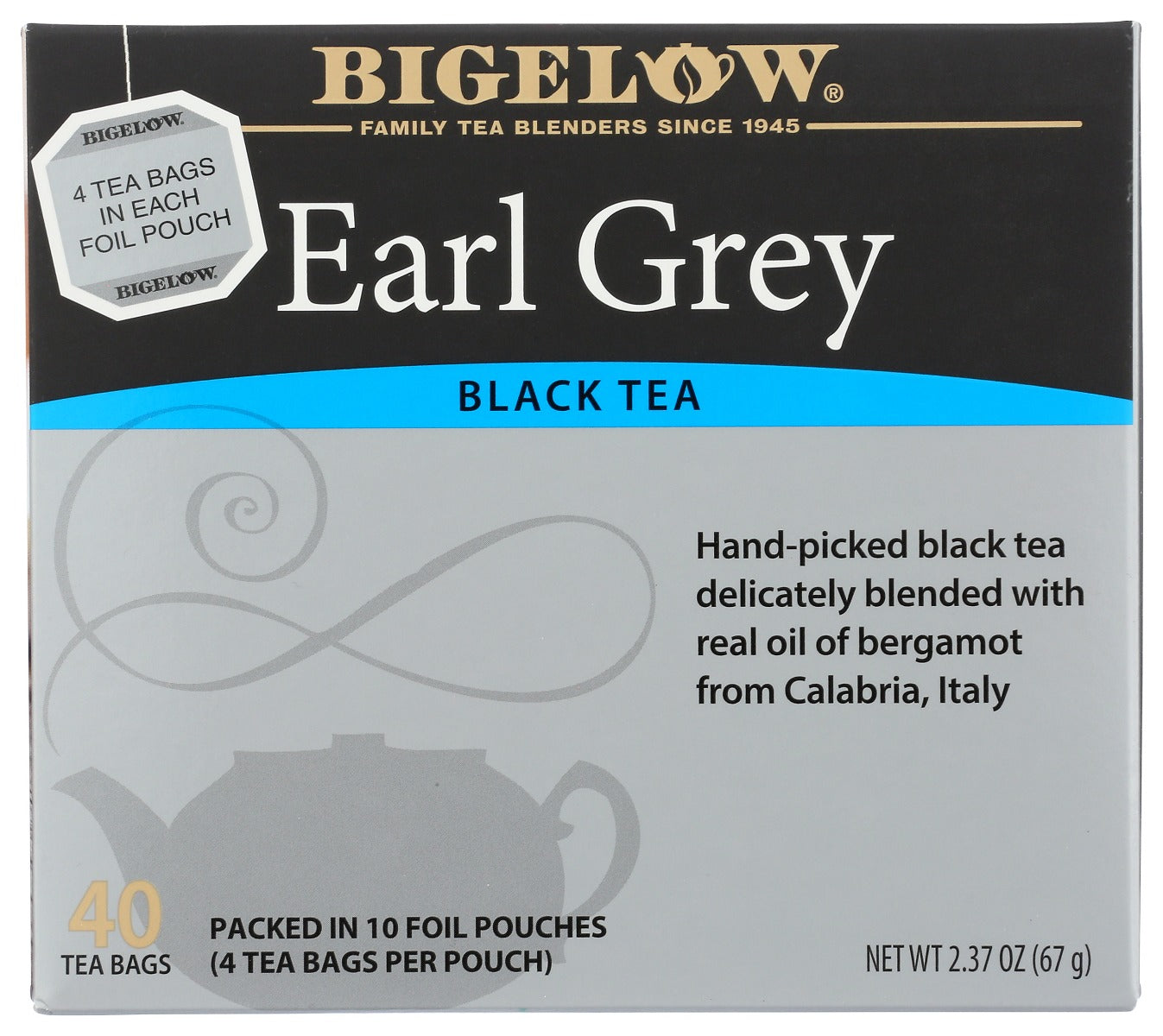 BIGELOW: Earl Grey Black Tea 40Bg, 2.37 oz