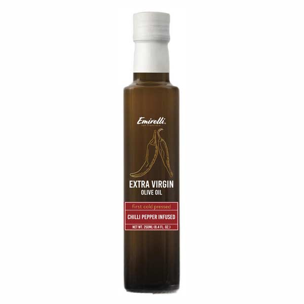 EMIRELLI: Chili Pepper Infused Extra Virgin Olive Oil, 8.4 fo