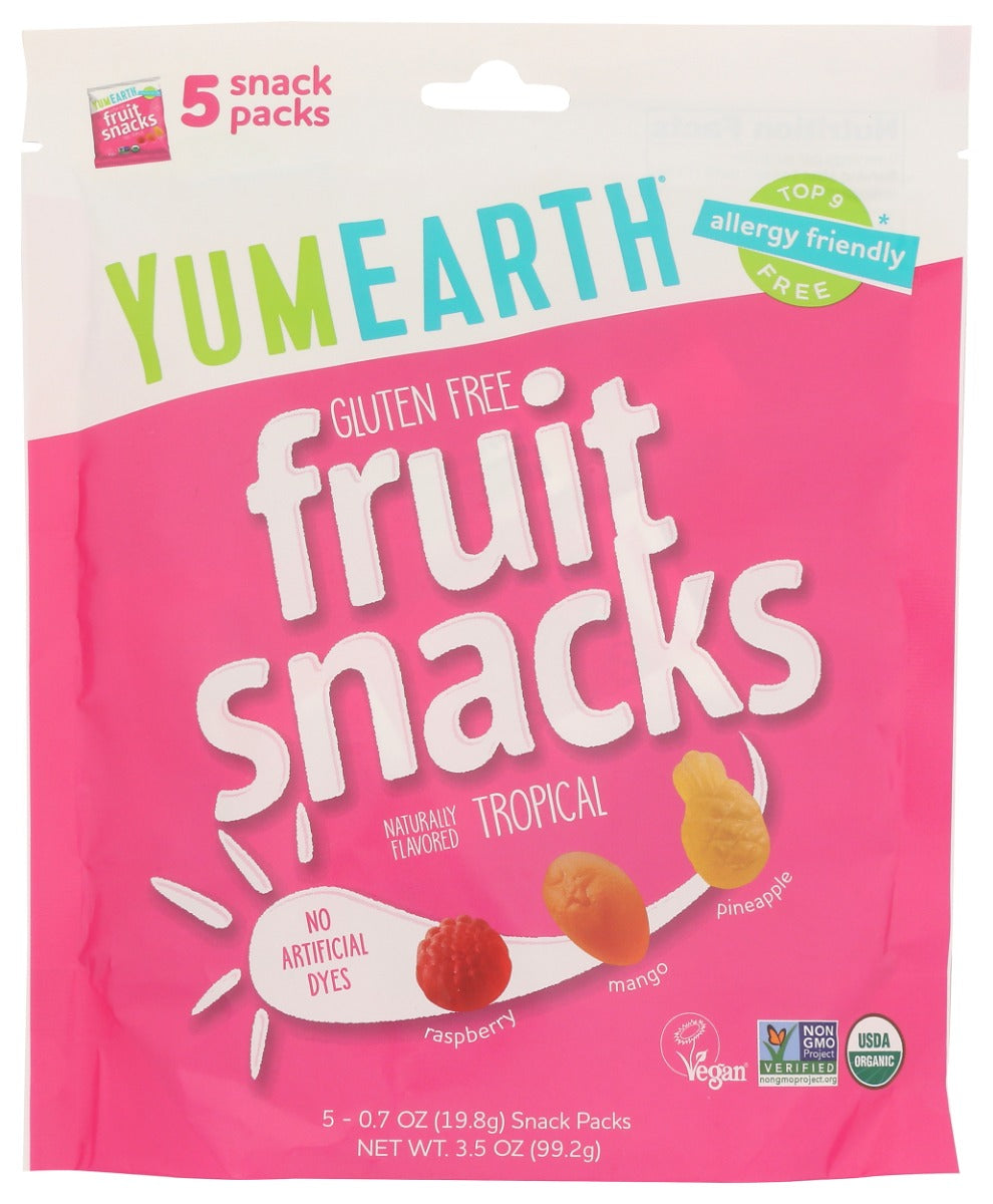 YUMEARTH: Organic Tropical Fruit Snacks 5Ct, 3.5 oz
