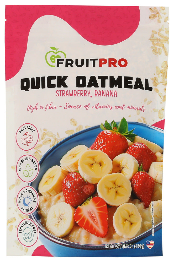 FRUITPRO: Strawberry Banana Quick Oatmeal, 8.4 oz