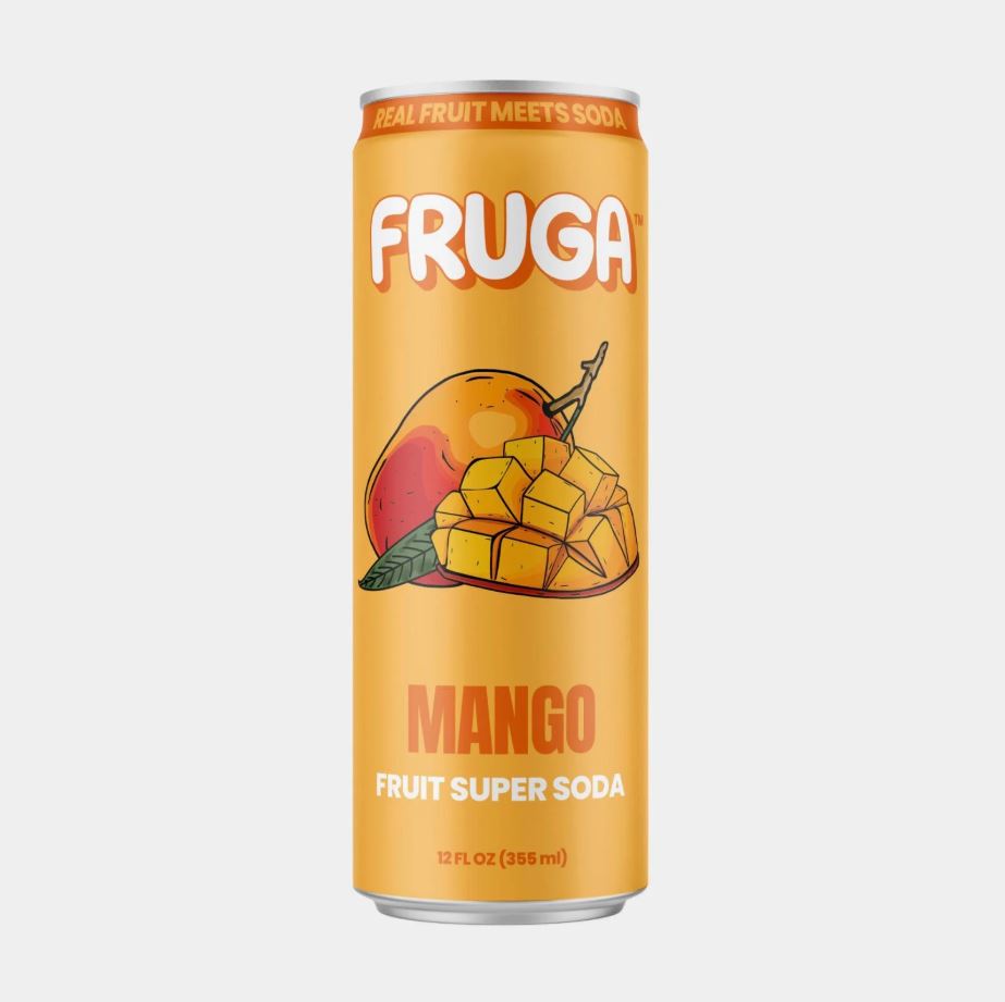 FRUGA: Mango Fruit Super Soda, 12 fo