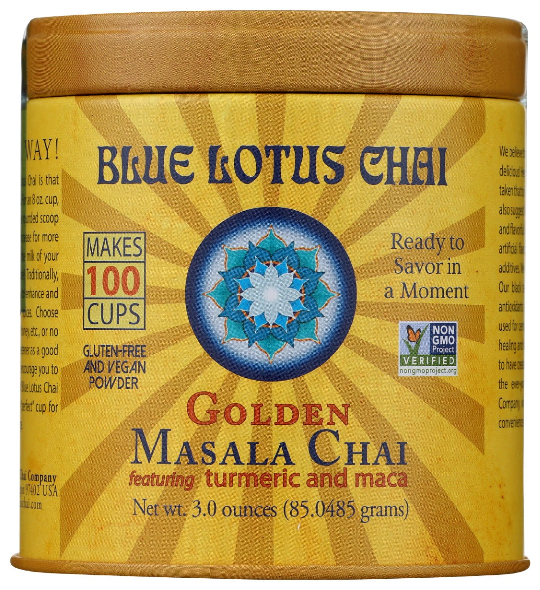 BLUE LOTUS CHAI: Golden Masala Chai, 3 oz