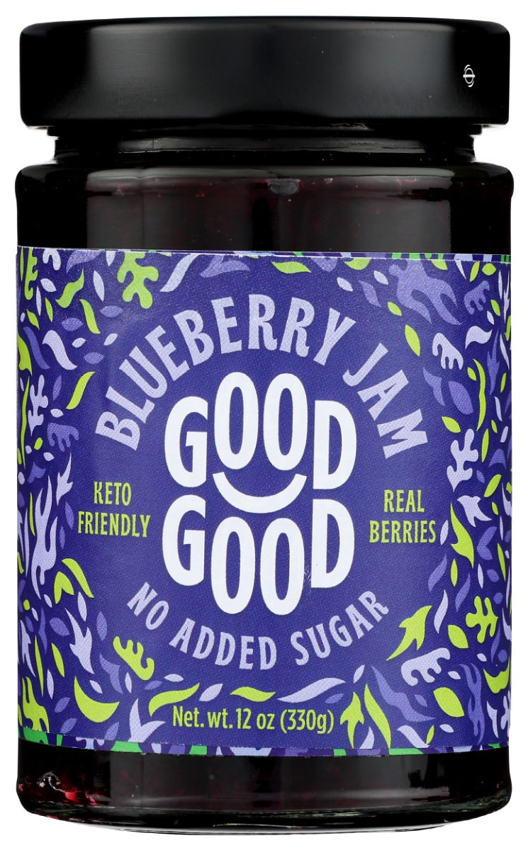 GOOD GOOD: Blueberry Jam No Added Sugar, 12 oz
