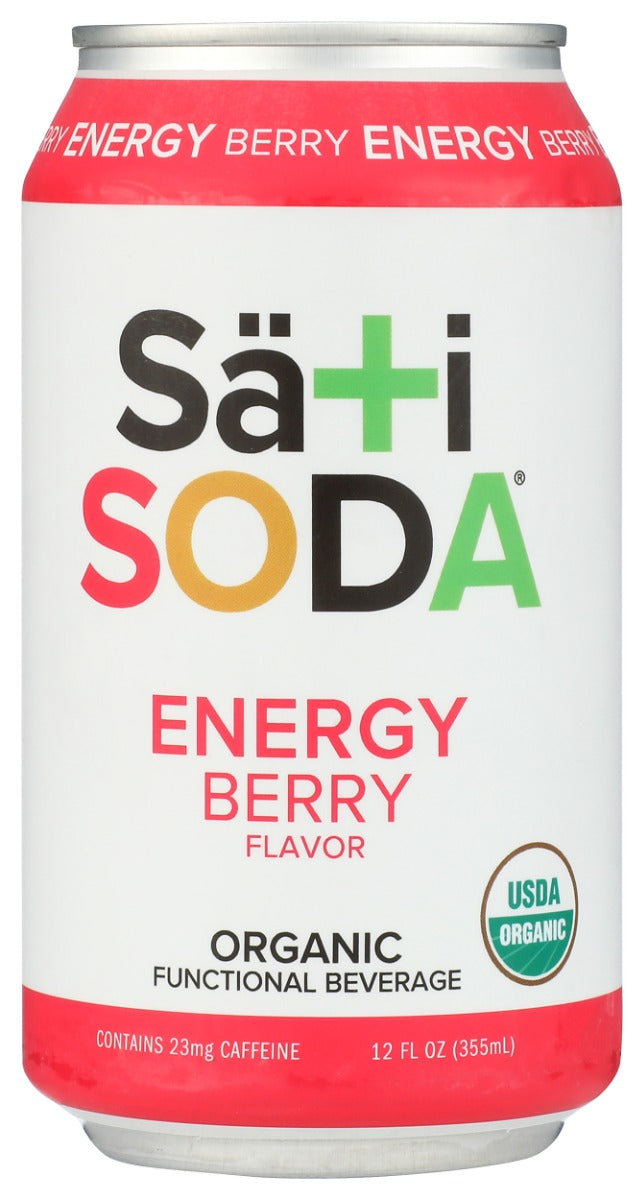 SATI SODA: Organic Energy Berry Soda, 12 fo