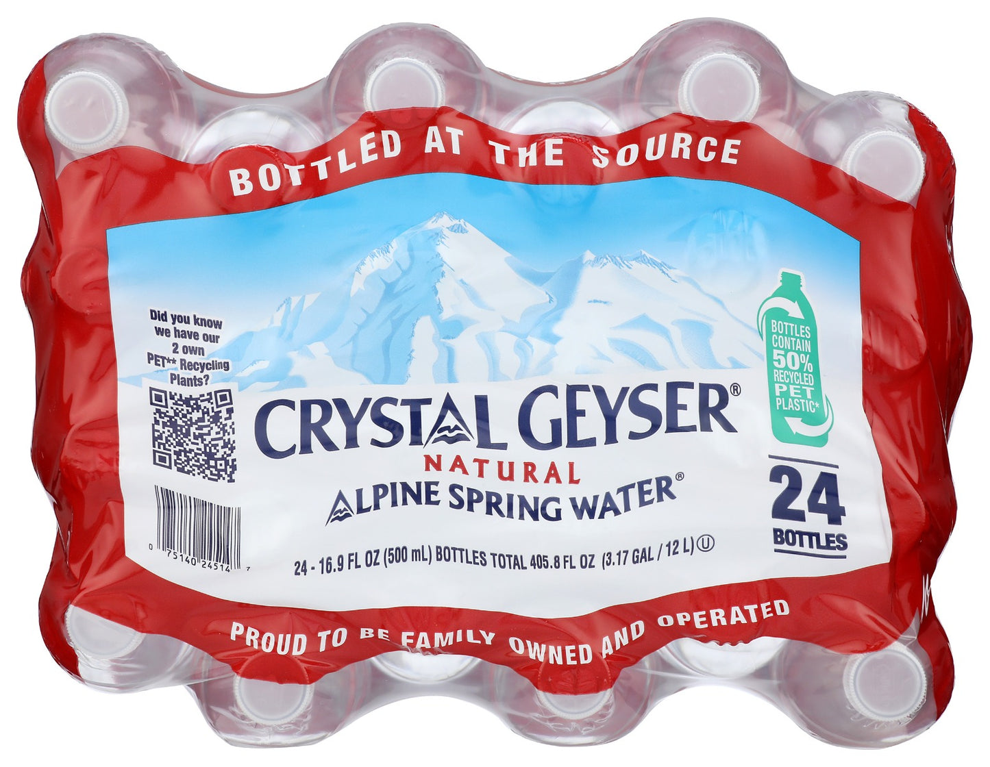 CRYSTAL GEYSER ALPINE SPRING: Natural Alpine Spring Water 24Pk, 405.6 fo