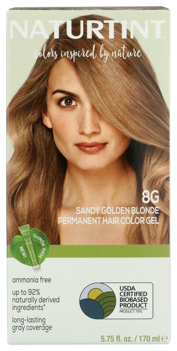 NATURTINT: Permanent Hair Color 8G Sandy Golden Blonde, 5.75 fo