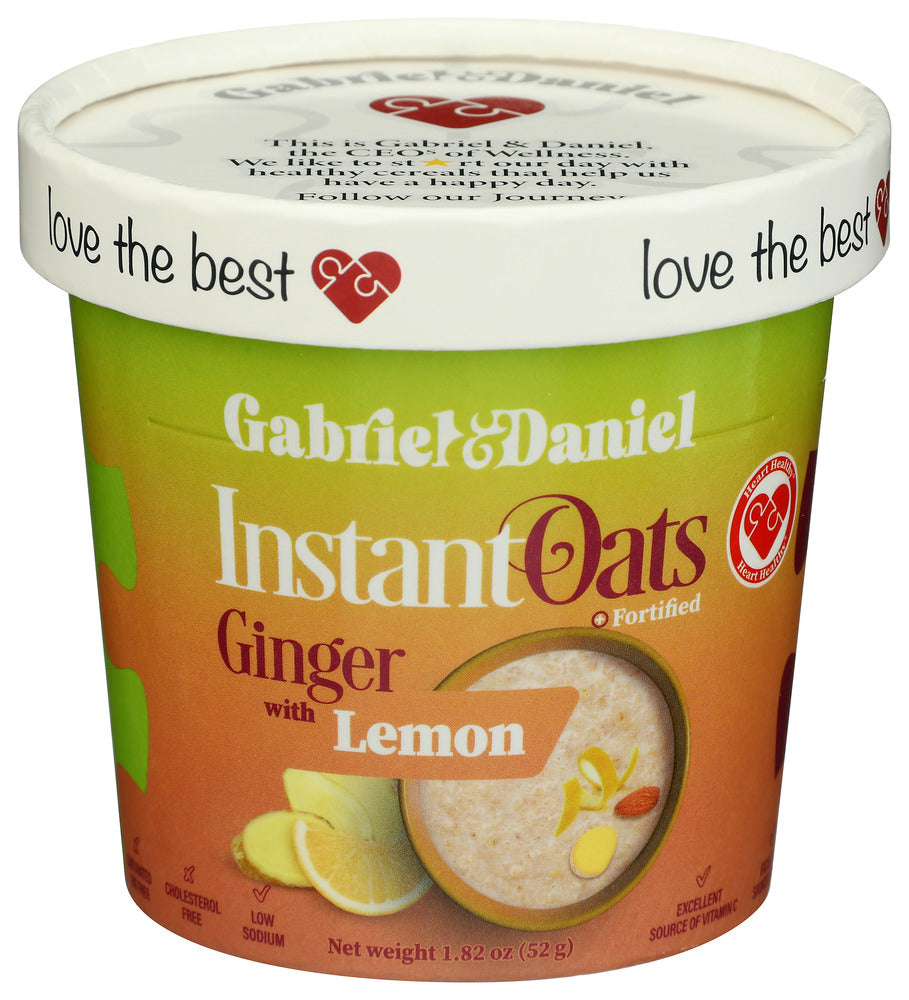 GABRIEL & DANIEL: Ginger Lemon Instant Oatmeal, 1.82 oz