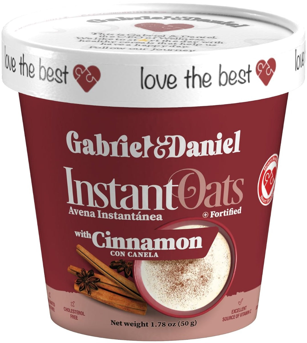 GABRIEL & DANIEL: Cinnamon Instant Oatmeal, 1.78 oz