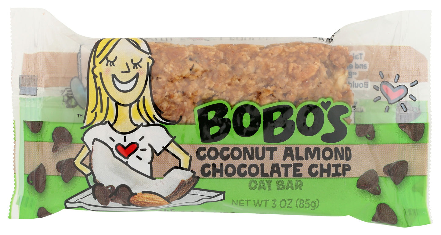 BOBOS OAT BARS: Coconut Almond Chocolate Chip Oat Bar, 3 oz