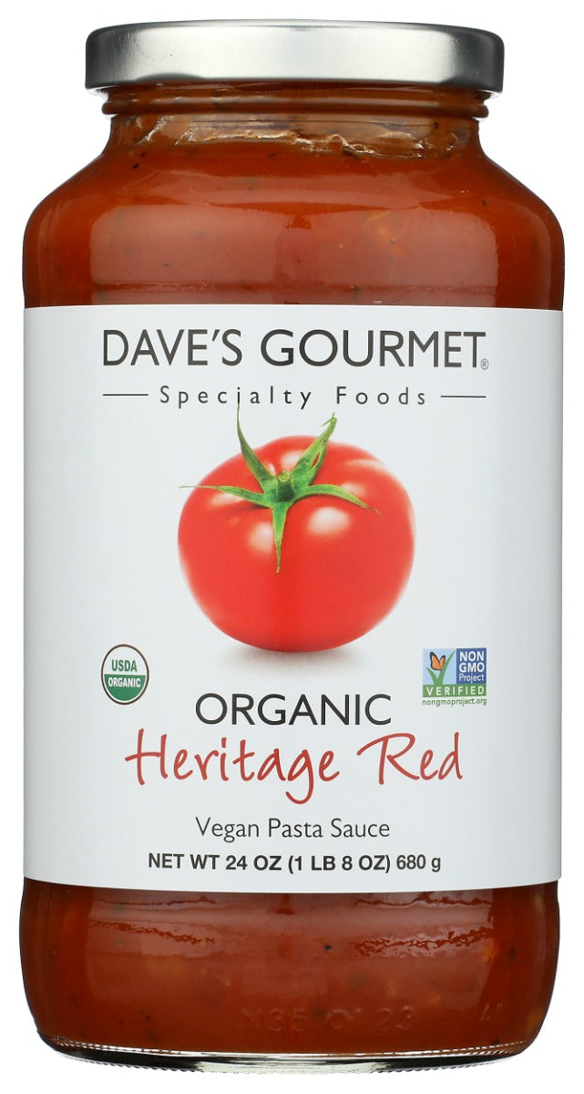 DAVES GOURMET: Organic Heritage Red Pasta Sauce, 24 oz