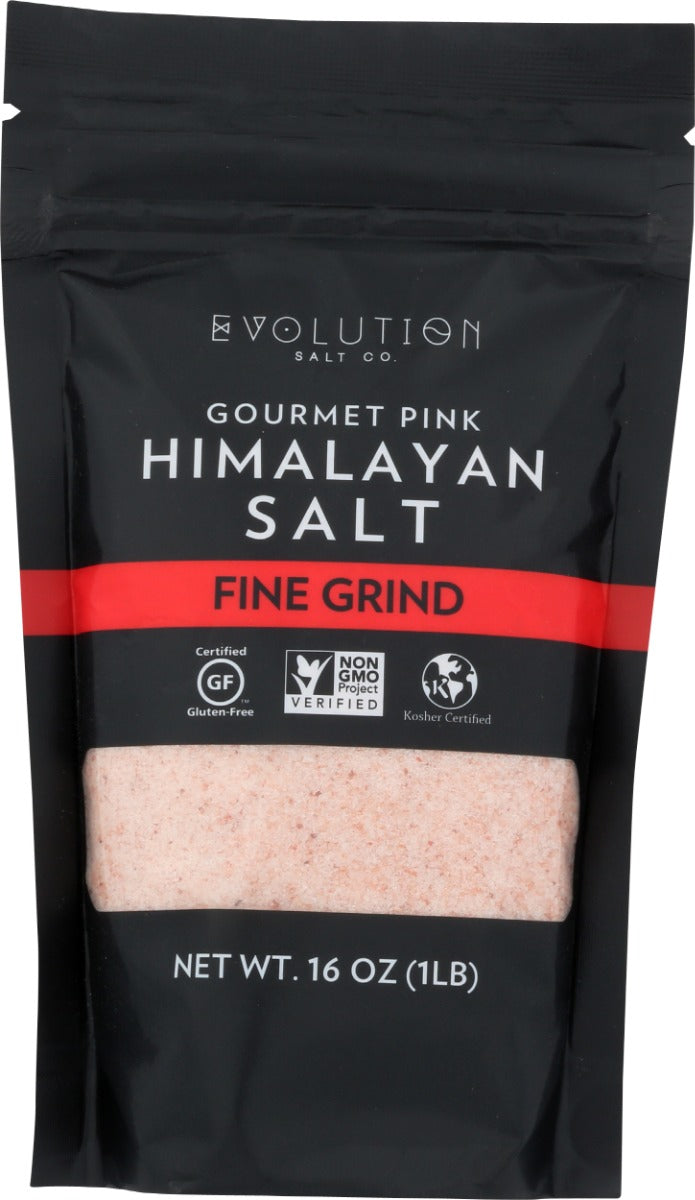EVOLUTION SALT: Himalayan Pink Salt Fine Grind, 1 lb