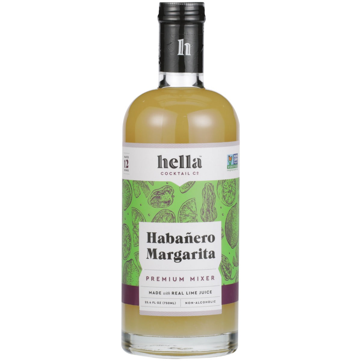 HELLA COCKTAIL CO: Habanero Margarita Premium Mixer, 25.4 fo