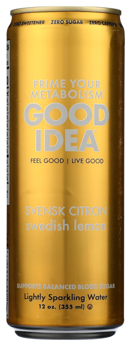 GOOD IDEA: Swedish Lemon Sparkling Water, 12 fo