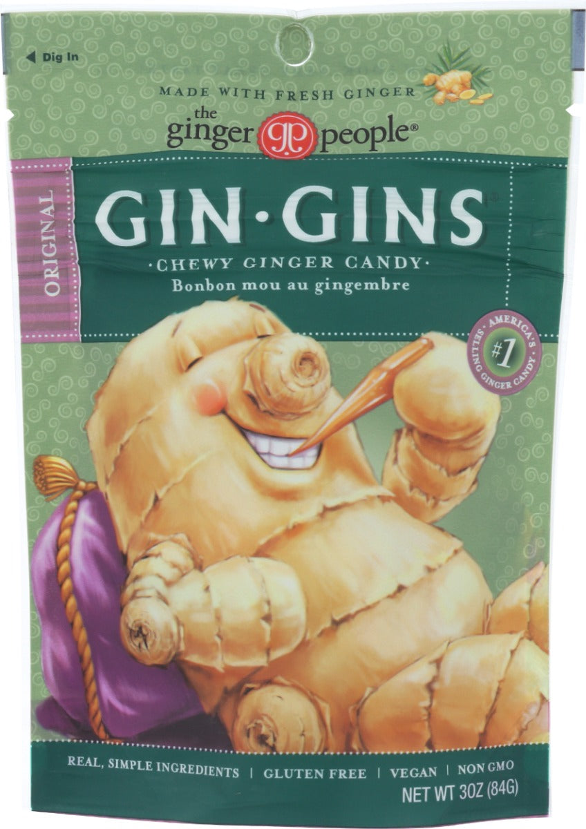 GINGER PEOPLE: Gin Gins Original Ginger Chews, 3 oz