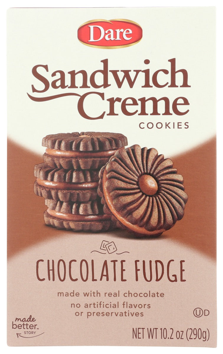 DARE: Sandwich Creme Chocolate Fudge Cookies, 10.2 oz