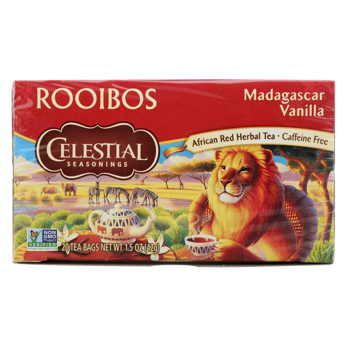 CELESTIAL SEASONINGS: Madagascar Vanilla Rooibos Herbal Tea, 20 bg