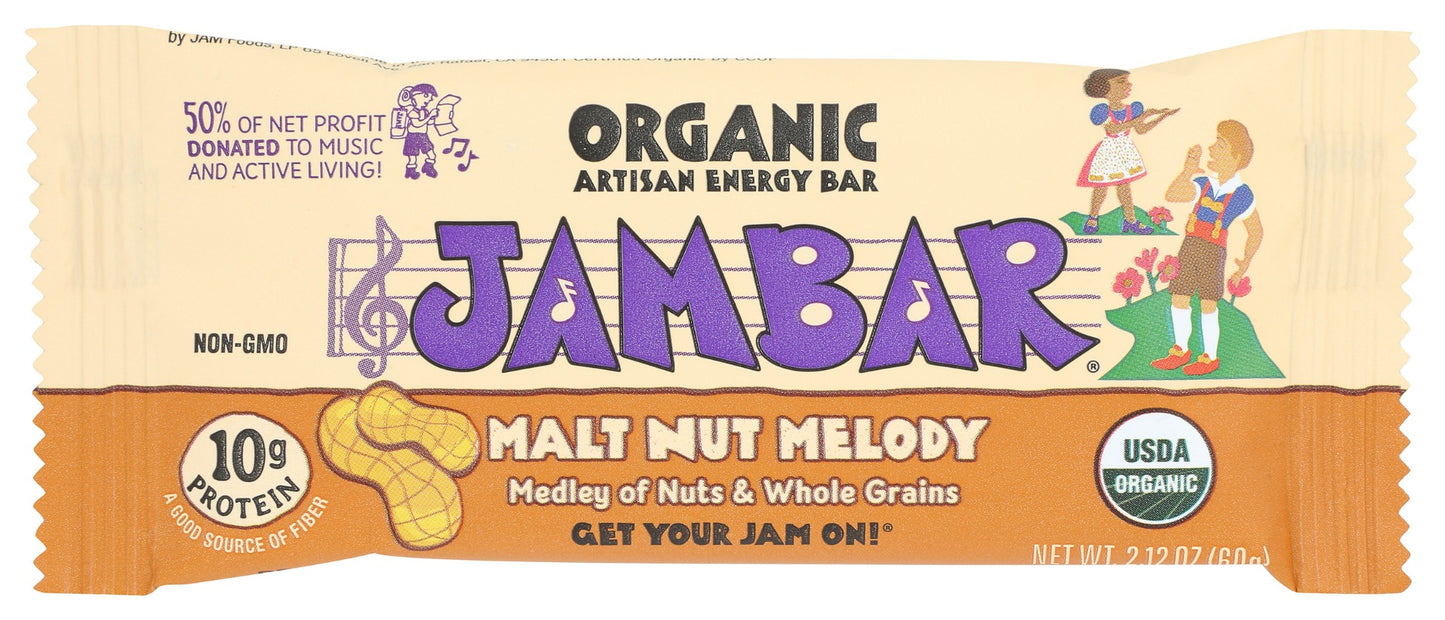 JAMBAR: Malt Nut Melody Energy Bar, 2.12 oz