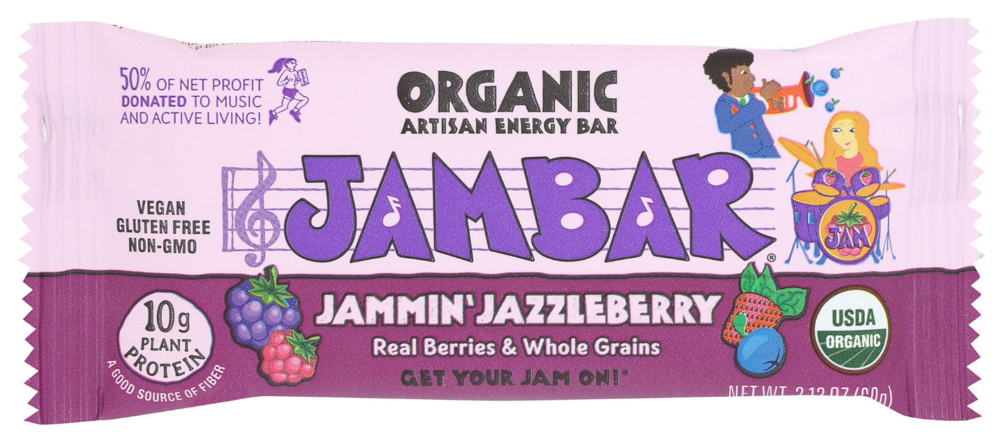 JAMBAR: Organic Jammin Jazzleberry Energy Bar, 2.12 oz