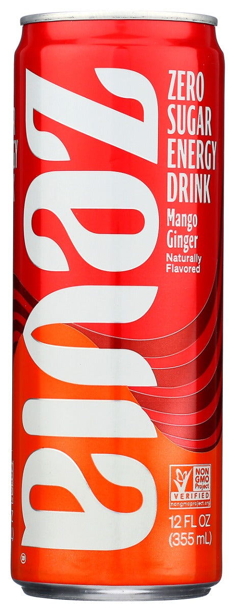 ZEVIA: Energy Mango Ginger Zero Calorie, 12 oz