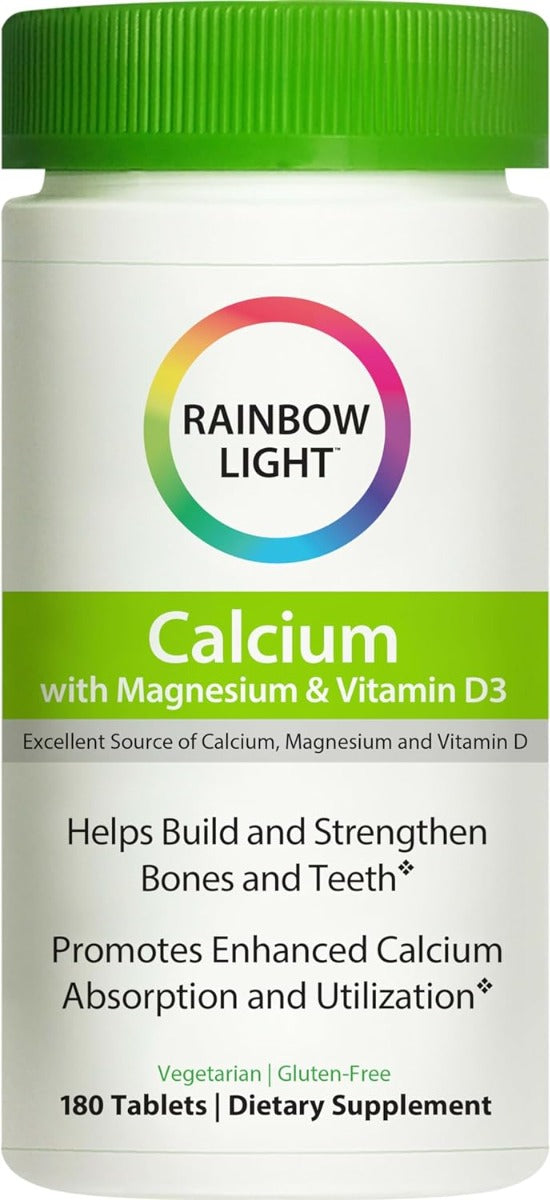 RAINBOW LIGHT: Calcium With Magnesium And Vitamin D3, 180 Tablets