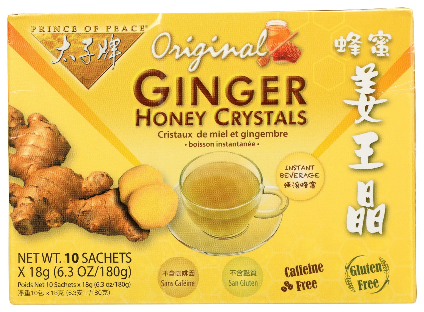 PRINCE OF PEACE: Instant Ginger Honey Crystals, 10 bg