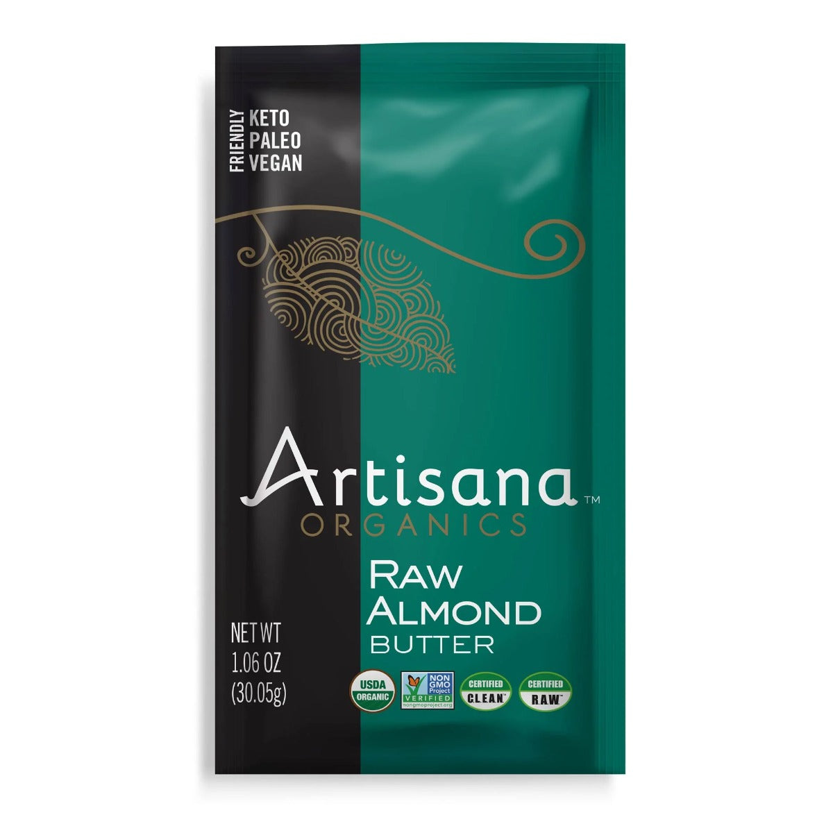 ARTISANA: Organic Raw Almond Butter Squeeze Pack, 1.06 oz