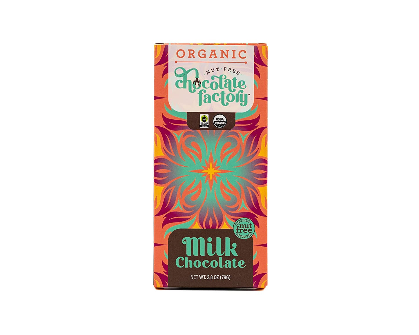 NUT FREE CHOCALATE FACTOR: Bar Milk Chocolate Org, 2.8 OZ