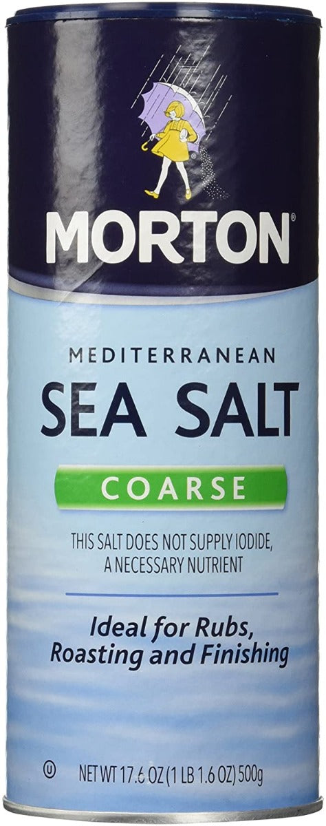 MORTONS: Coarse Sea Salt, 17.6 oz