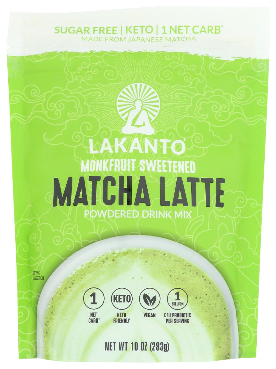 LAKANTO: Sugar Free Matcha Latte Drink Mix, 10 oz