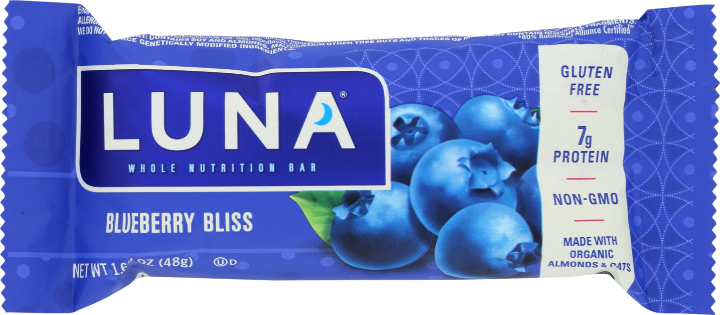 LUNA: Blueberry Bliss Flavor Bar, 1.69 oz