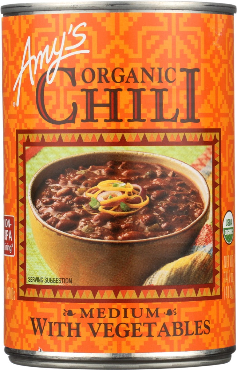 AMYS: Organic Chili With Vegetables, 14.7 oz