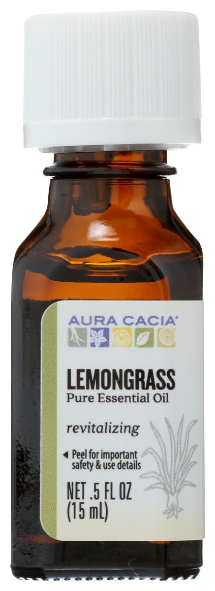 AURA CACIA: Lemongrass Essential Oil, 0.5 oz