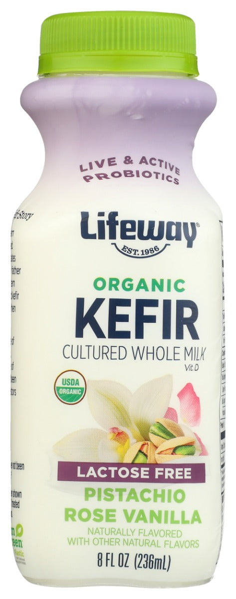 LIFEWAY: Organic Whole Milk Kefir Pistachio Vanilla, 8 fo