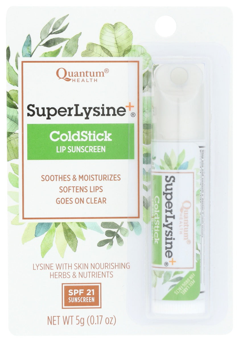 QUANTUM: SuperLysine Coldstick Lip Balm Unflavored, 0.18 oz