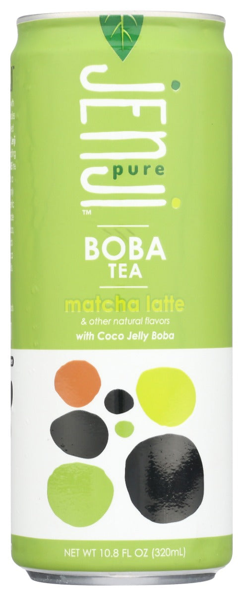 JENJI PURE: Matcha Latte Boba Tea, 10.8 fo