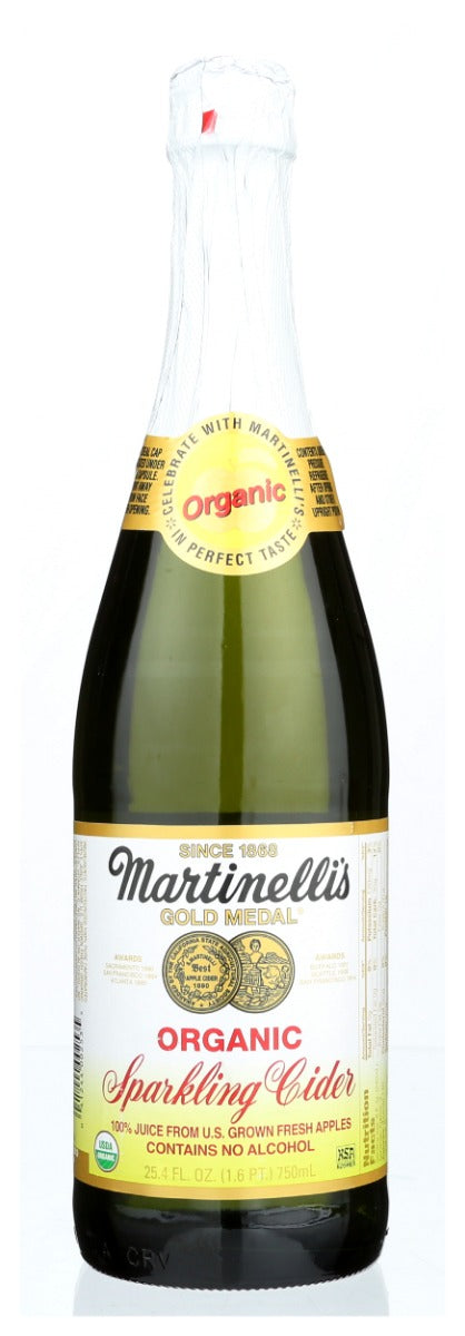 MARTINELLI: Organic Sparkling Cider Juice, 25.4 fo