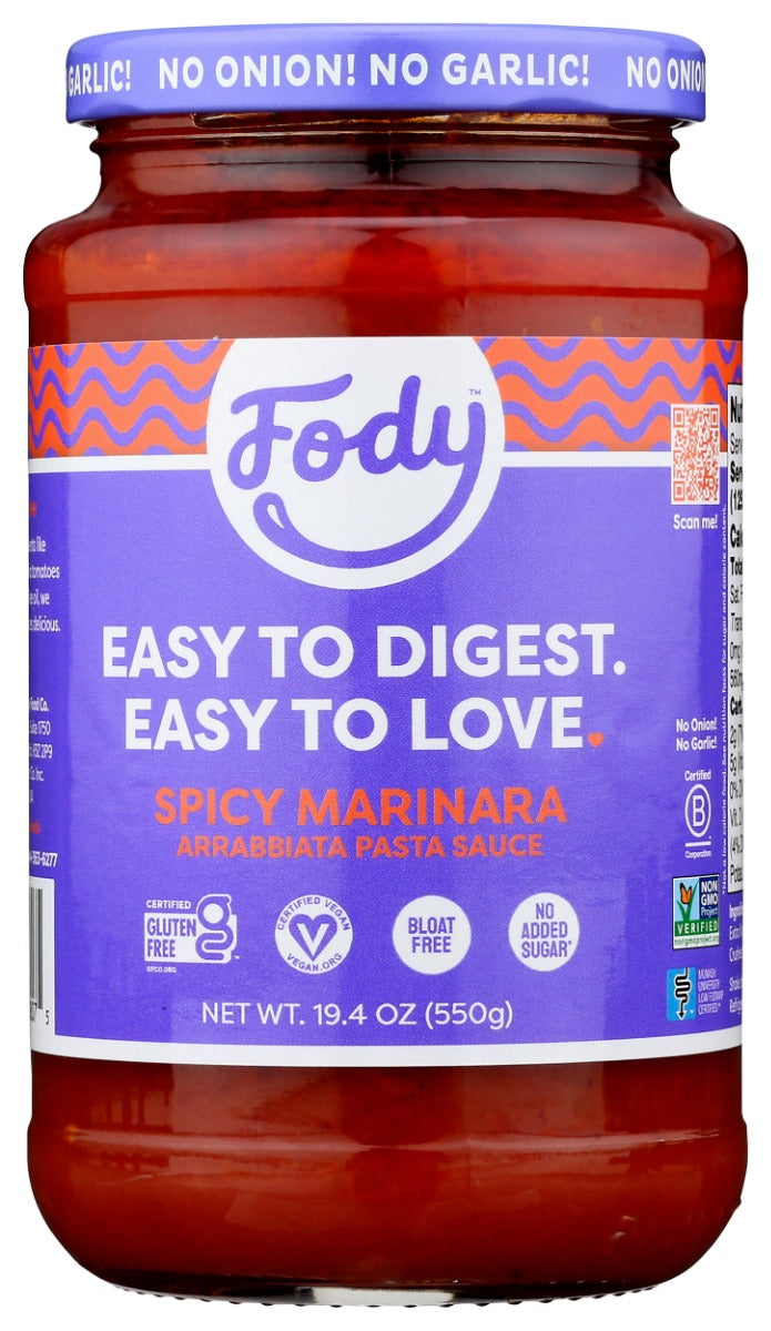 FODY FOOD CO: Spicy Marinara Arrabbiata Pasta Sauce, 19.4 oz
