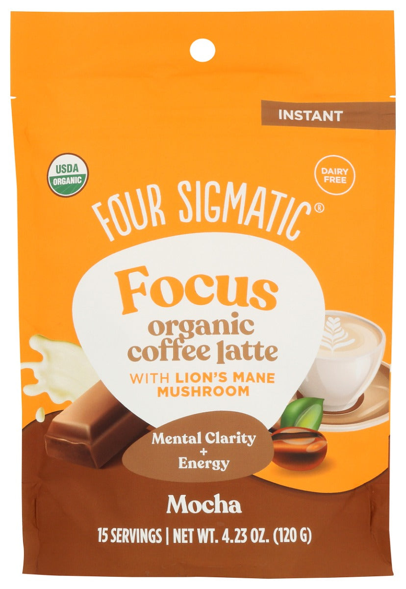FOUR SIGMATIC: Focus Organic Coffee Latte Mocha, 4.23 oz