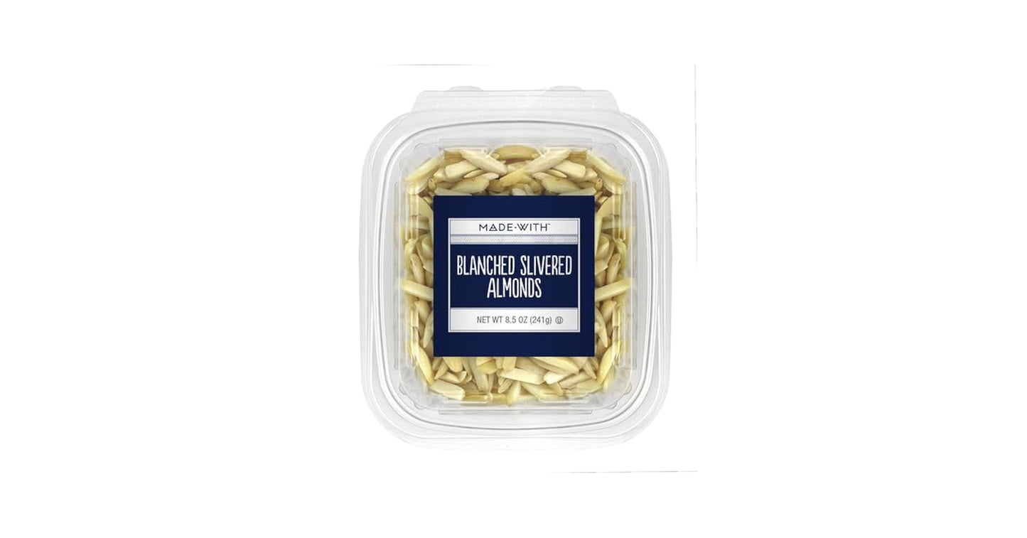 MADE WITH: Blanched Slivered Almonds Tub, 8.5 oz