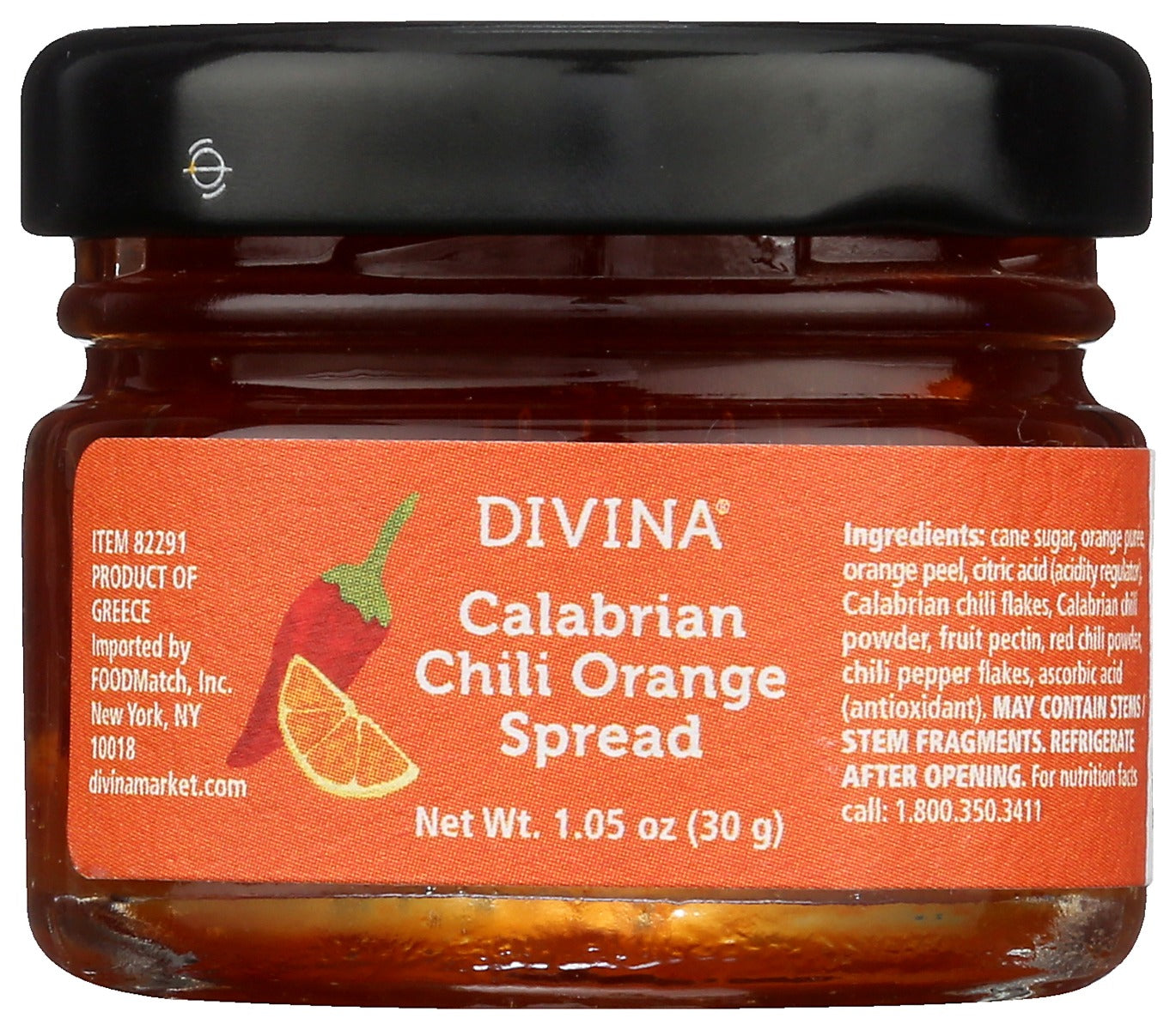 DIVINA: Calabrian Chili Orange Spread Mini Jar, 1.05 oz