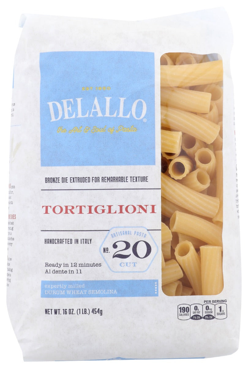 DELALLO: Tortiglioni Pasta, 16 oz