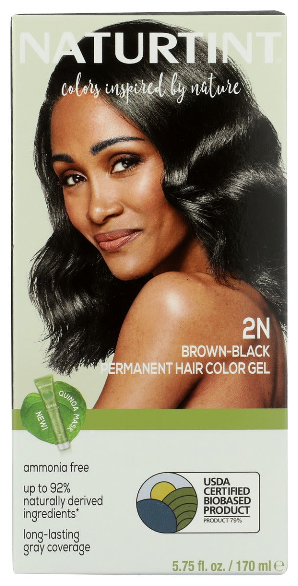 NATURTINT: Permanent Hair Color 2N Brown Black, 5.75 fo