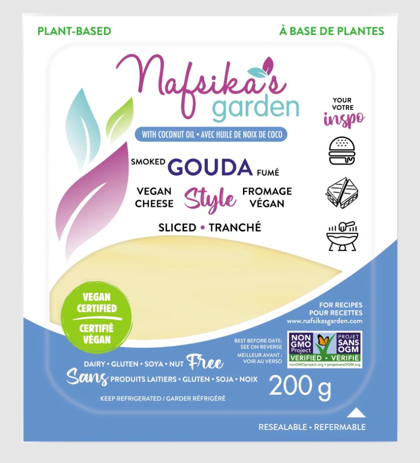 NAFSIKAS GARDEN: Smoked Gouda Style Slices, 200 gm