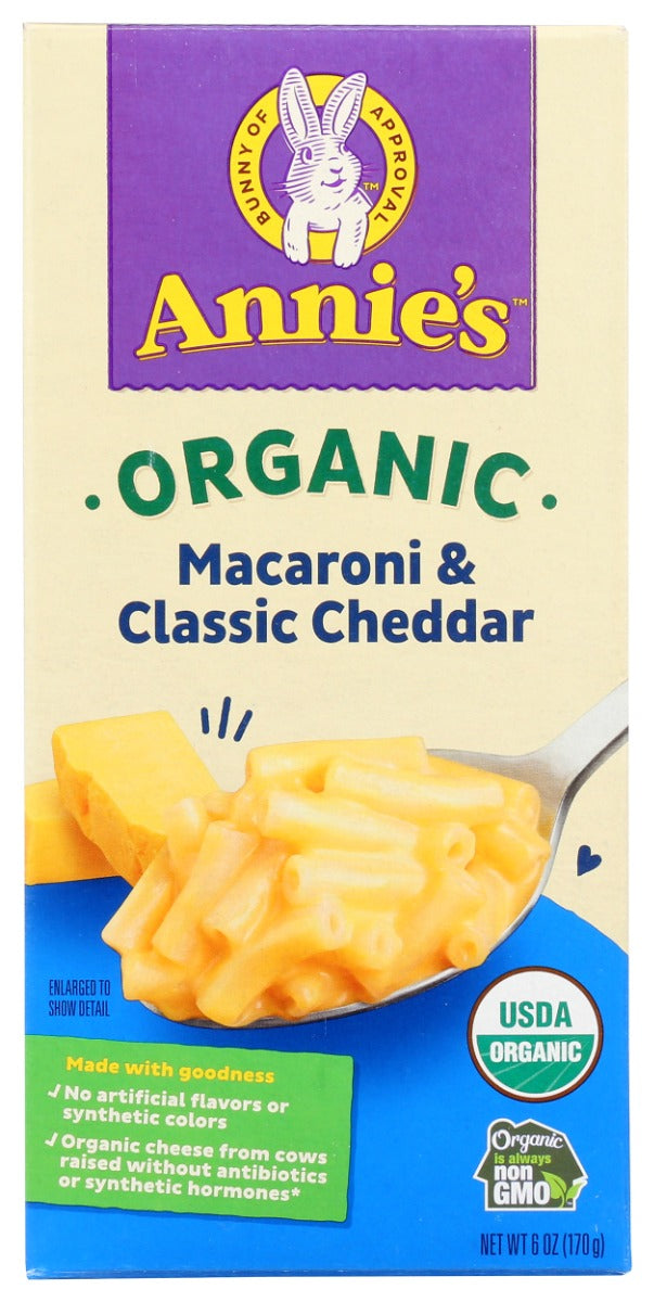 ANNIES HOMEGROWN: Organic Classic Cheddar Mac and Cheese, 6 oz