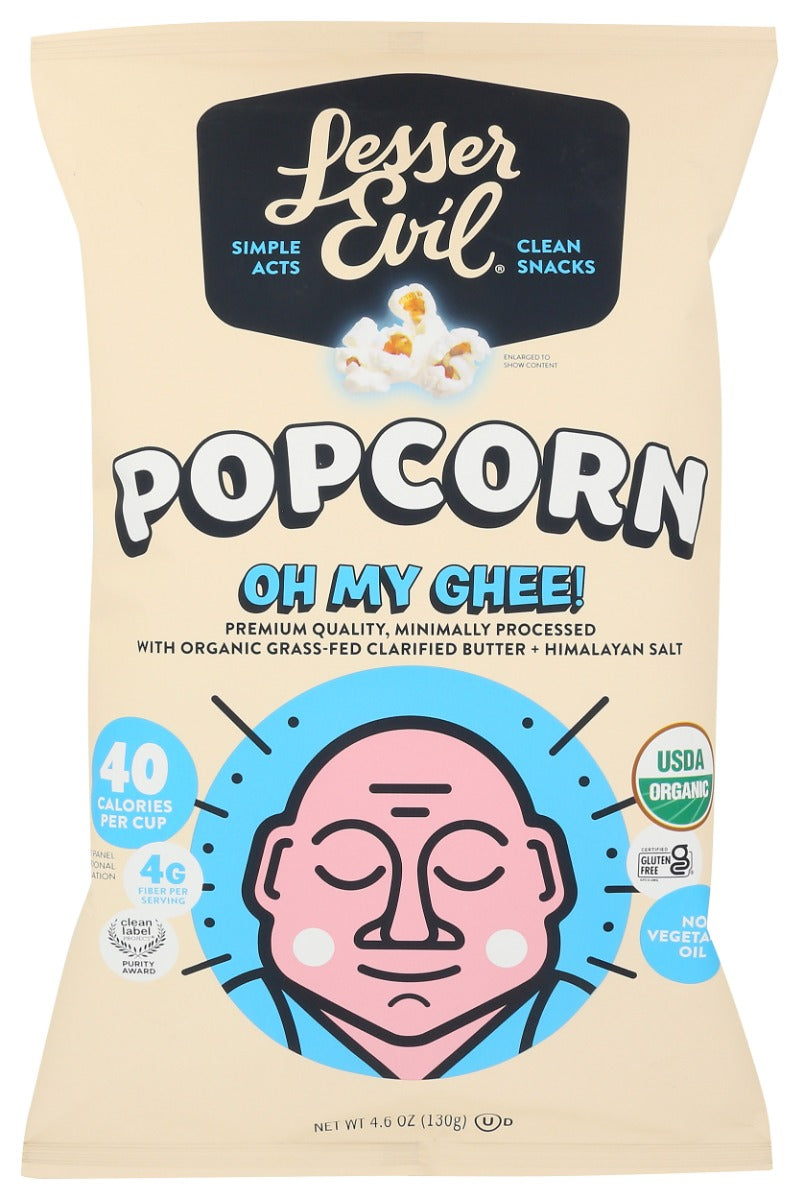 LESSER EVIL: Oh My Ghee Gourmet Popcorn, 4.6 oz