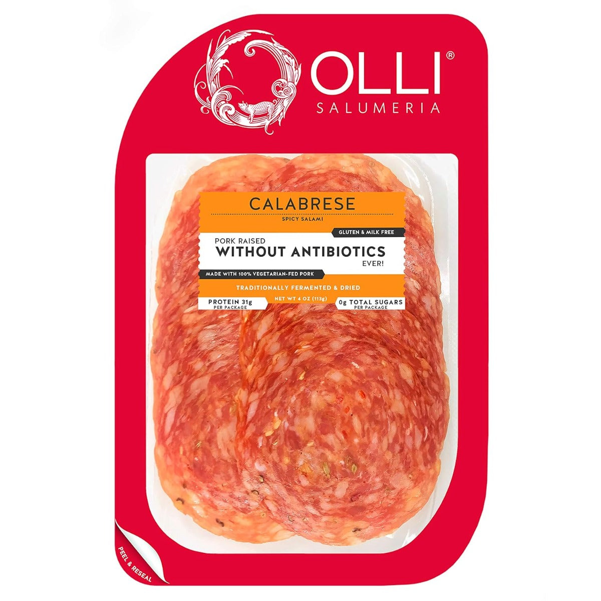 OLLI SALUMERIA: Spicy Calabrese Salami Pre Sliced, 4 oz