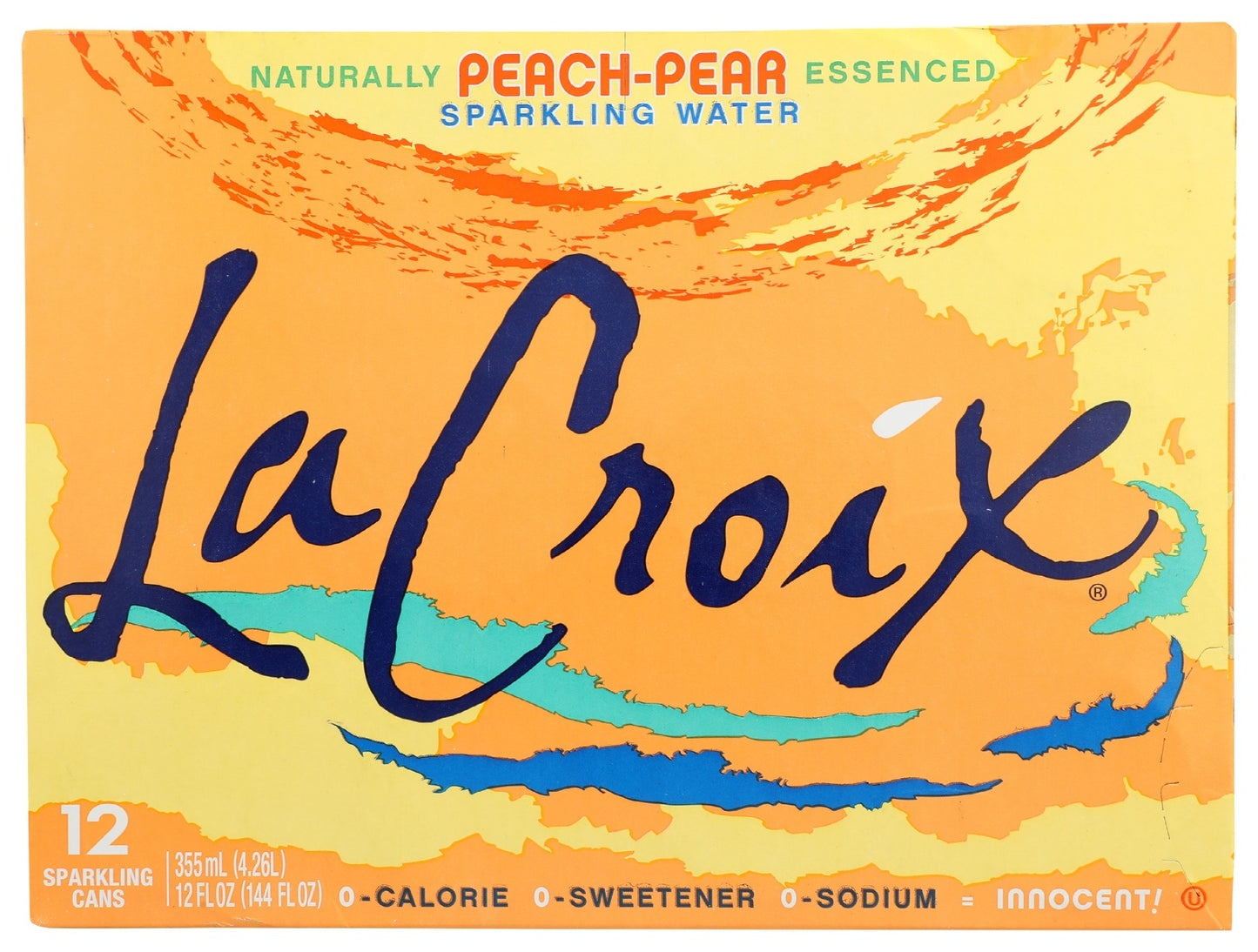 LA CROIX: Peach Pear Sparkling Water 12Pk, 144 fo