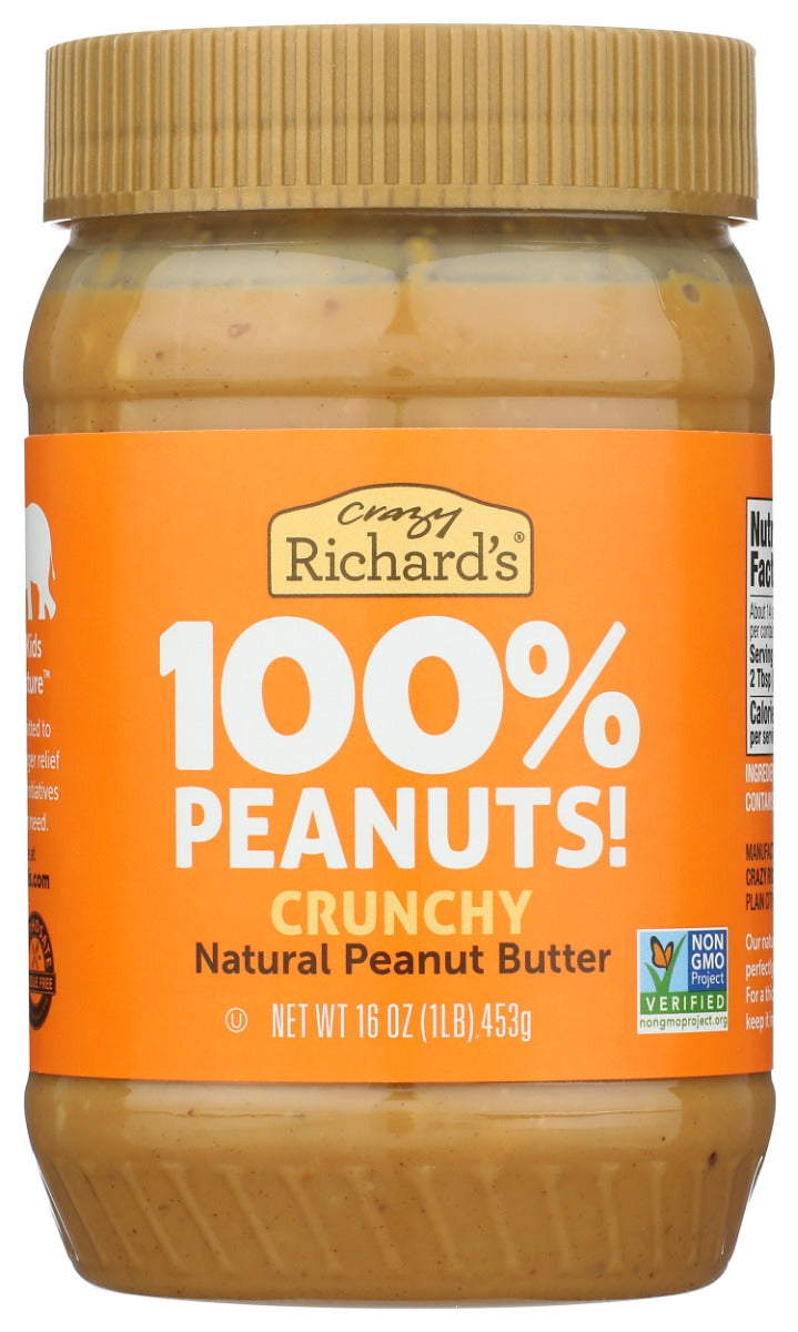 CRAZY RICHARD: Crunchy Peanut Butter, 16 oz